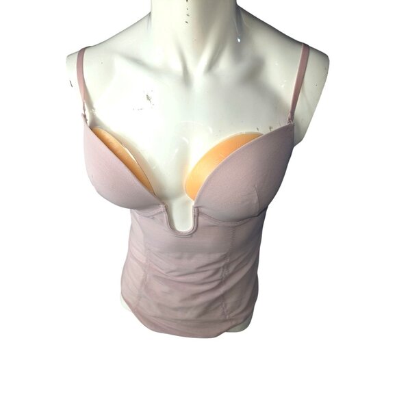 Pink Sheer Mesh Bodysuit With Underwire Cups & Adjustable Straps*Sissy*NWOT*L - Picture 1 of 8